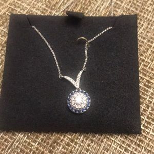 Vera wang 1/5 ct. t.w. Diamond & blue sapphire